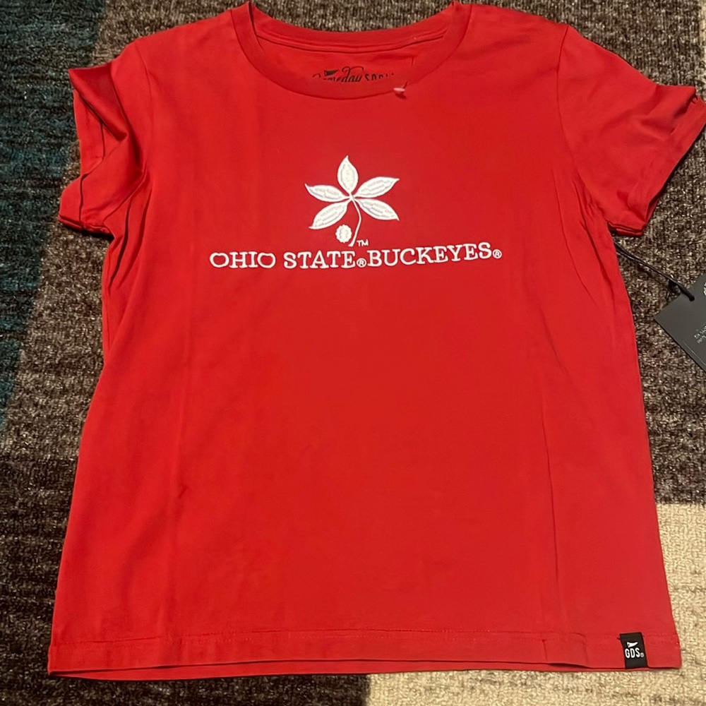 Gameday Social Ohio State Buckeyes Women’s Small cuffed Sleeve Red T shirt